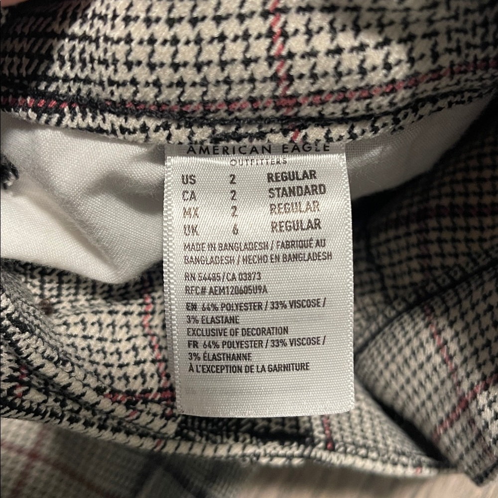 American Eagle Outfitters Plaid Straight Leg Pants‎ Size 2 - Picture 7 of 8